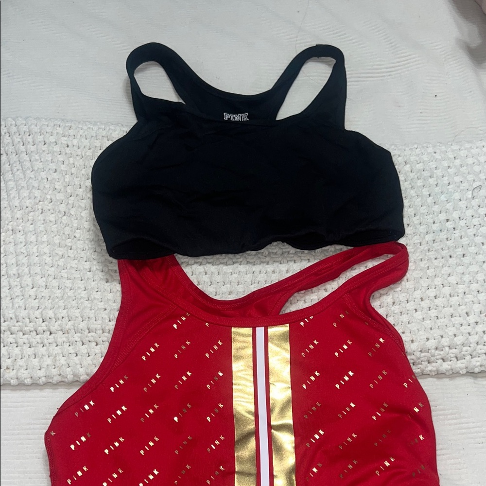 Victoria's Secret Black and Red Sports Bras